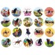 RanchT20 set 20 mini discuri de vafa caketoppers decupate cai herghelie Lena Ranch D5cm